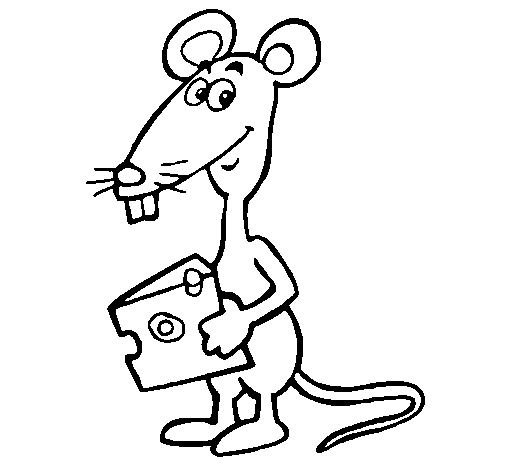 Dibujo de Rata 2 para Colorear