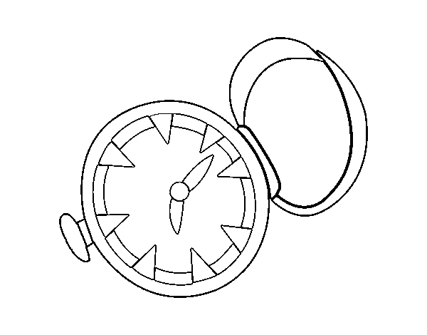 Dibujo de Reloj de bolsillo para Colorear
