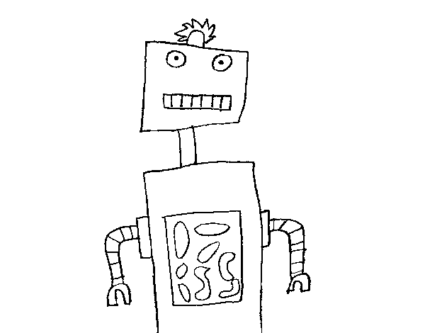 Dibujo de Robot dibujado para Colorear
