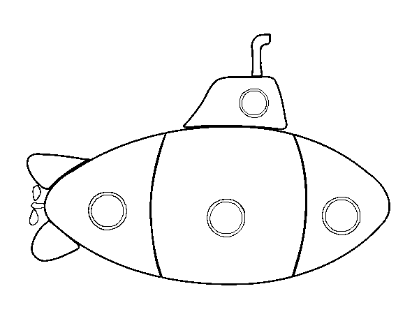 Dibujo de Submarino militar para Colorear
