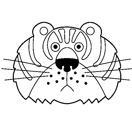 Dibujo de Tigre III para Colorear