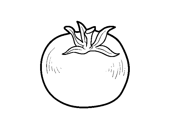 Dibujo de Tomate ecológico para Colorear
