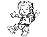 Dibujo de Un astronauta en el espacio para colorear