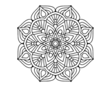 Dibujo de Un mandala de flor oriental para colorear