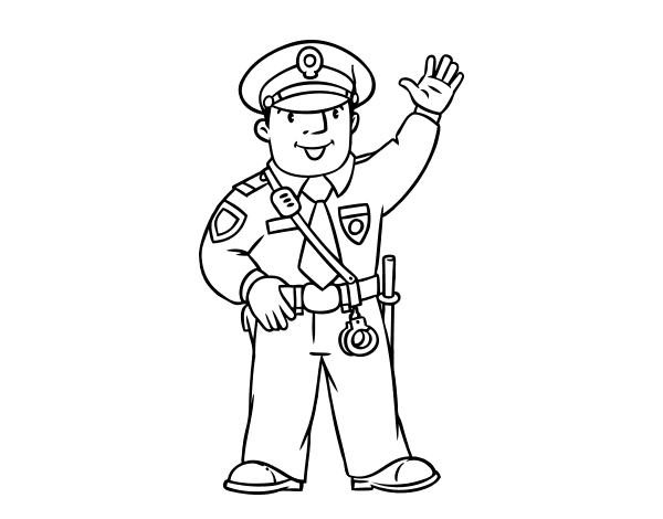 Dibujo De Un Policia Para Colorear Dibujos Net - lapiz dibujos de rodny roblox