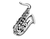 Dibujo de Un saxofón