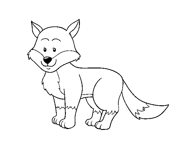 Dibujo de Un zorro para Colorear