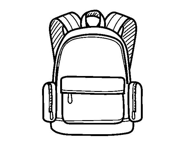 Dibujo de Una mochila escolar para Colorear
