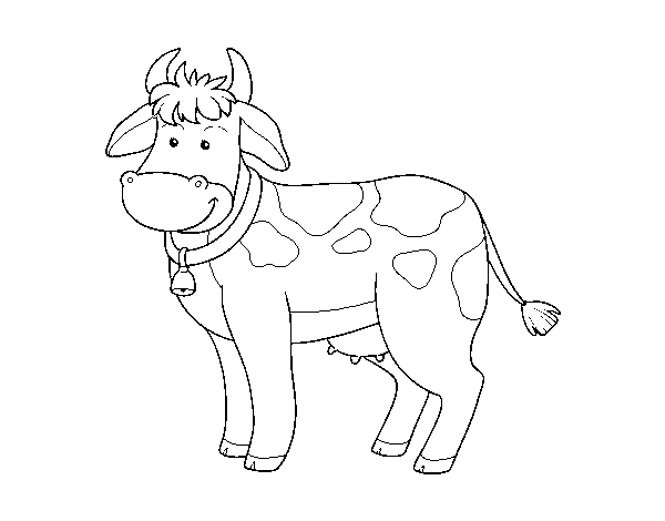 Dibujo de Vaca de granja para Colorear