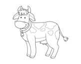 Dibujo de Vaca de granja para colorear