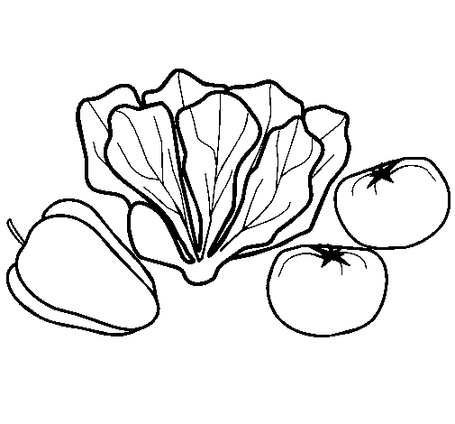 Dibujo de Verduras 1 para Colorear 